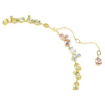 Gema Tennis necklace Mixed cuts, Multicolored, Gold-tone plated