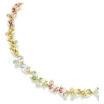 Gema Tennis necklace Mixed cuts, Multicolored, Gold-tone plated