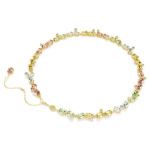 Gema Tennis necklace Mixed cuts, Multicolored, Gold-tone plated