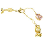 Gema Tennis bracelet Mixed cuts, Multicolored, Gold-tone plated