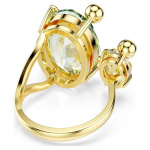 Gema open ring Mixed cuts, Multicolored, Gold-tone plated