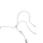 Matrix choker, Round cut, White, Rhodium plated