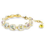 Chroma Tennis bracelet Octagon cut, Multicolored, Gold-tone plated