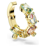 Gema ear cuff Single, Mixed cuts, Multicolored, Gold-tone plated