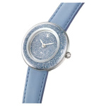 Crystalline Lustre watch Swiss Made, Leather strap, Blue, Stainless Steel