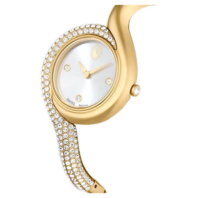 Dextera Asymmetric watch Swiss Made, Metal bracelet, Gold tone, Gold-tone finish