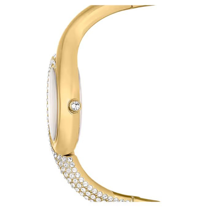 Dextera Asymmetric watch Swiss Made, Metal bracelet, Gold tone, Gold-tone finish