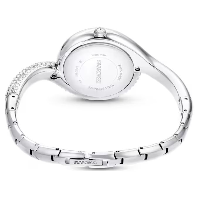 Dextera Asymmetric watch Swiss Made, Metal bracelet, Silver tone, Stainless Steel