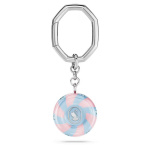 Dulcis key ring Round cut, Multicolored, Rhodium plated