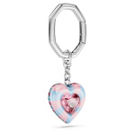 Dulcis key ring Heart cut, Heart, Multicolored, Rhodium plated