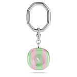 Dulcis key ring Octagon cut, Multicolored, Rhodium plated