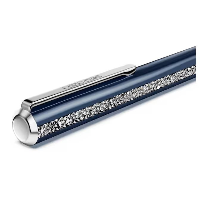 Crystal Shimmer Glide ballpoint pen Blue, Blue lacquered, Chrome plated