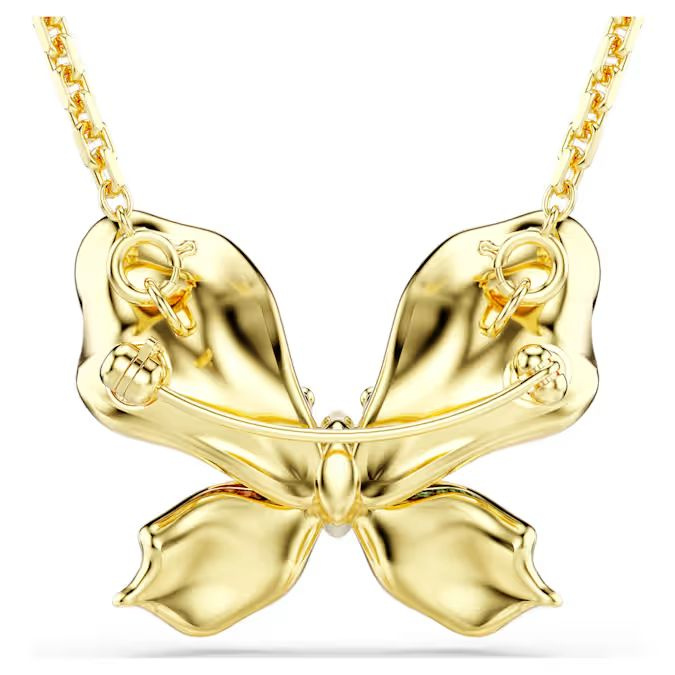Idyllia pendant and brooch Mixed cuts, Pavé, Butterfly, Multicolored, Mixed metal finish