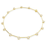 Imber Tennis necklace Magnetic closure, Mixed cuts, White, Gold-tone plated