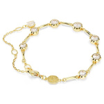 Imber Tennis bracelet Mixed round cuts, White, Gold-tone plated