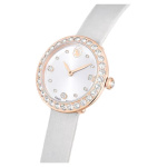 Matrix Tennis watch Swiss Made, Leather strap, Gray, Rose gold-tone finish