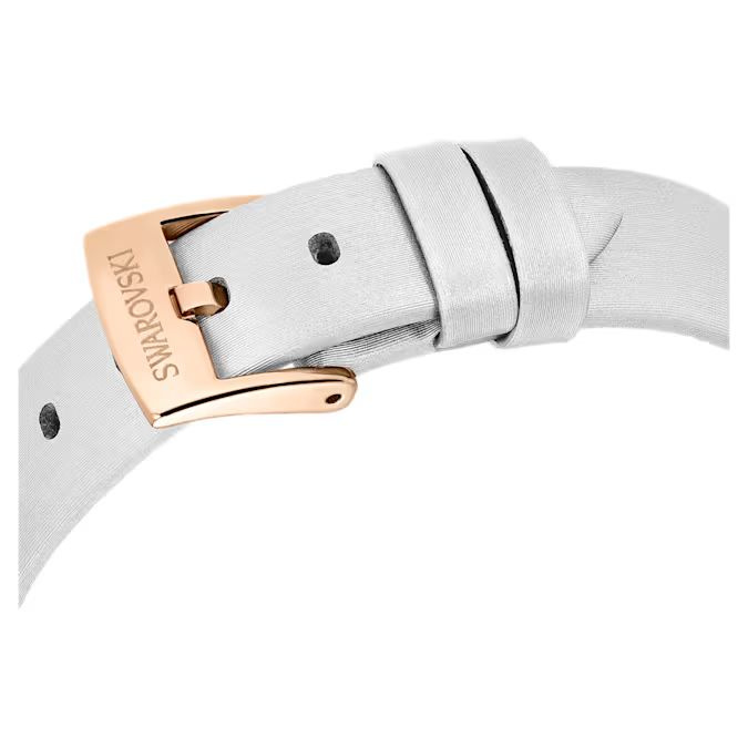 Matrix Tennis watch Swiss Made, Leather strap, Gray, Rose gold-tone finish