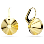 Bella drop earrings Round cut, Red, Gold-tone plated