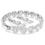 Ariana Grande x Swarovski Tennis bracelet Mixed cuts, Heart, White, Rhodium plated