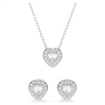 Ariana Grande x Swarovski set Mixed cuts, Heart, White, Rhodium plated