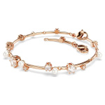 Constella Tennis bracelet Crystal pearl, Round cuts, White