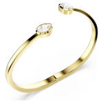 Imber bangle Mixed cuts, White, Gold-tone plated