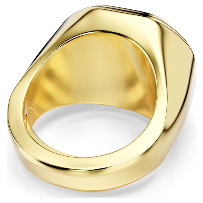 Chroma cocktail ring Octagon cut, Blue, Gold-tone plated