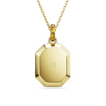 Lucent pendant, Octagon shape, Yellow, Gold-tone plated