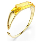 Lucent bangle Yellow, Gold-tone plated