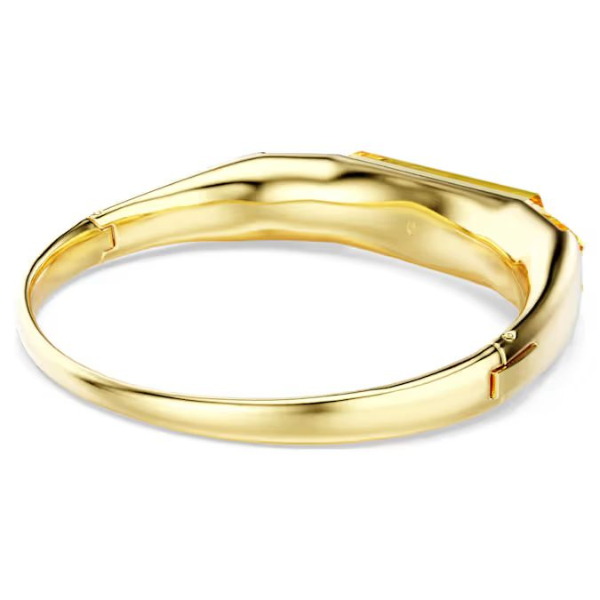 Lucent bangle Yellow, Gold-tone plated