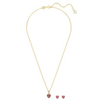 Chroma set Heart, Red, Gold-tone plated