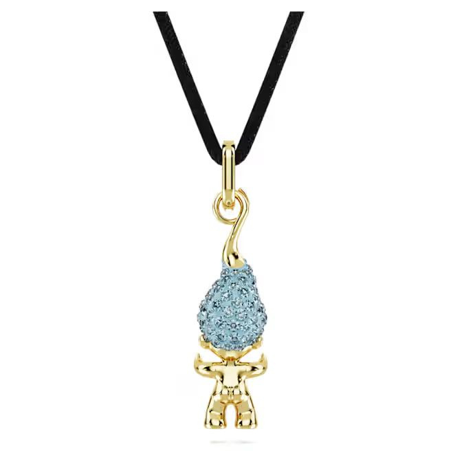 Good Luck Trolls pendant Troll, Blue, Gold-tone plated