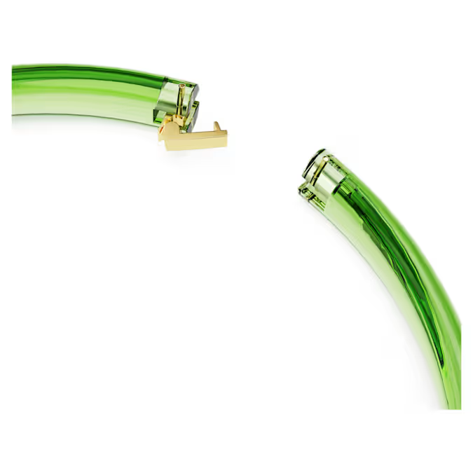 Choker Mixed cuts, Green, Gold-tone plated
