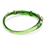 Choker Mixed cuts, Green, Gold-tone plated