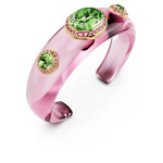 Dulcis cuff Mixed cuts, Multicolored, Gold-tone plated