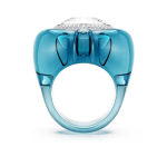 Dulcis cocktail ring Heart cut, Pavé, Heart, Blue