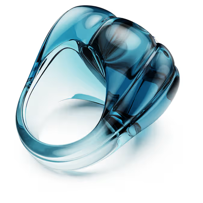 Dulcis cocktail ring Heart cut, Pavé, Heart, Blue