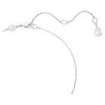 Dextera pendant Round cut, White, Rhodium plated
