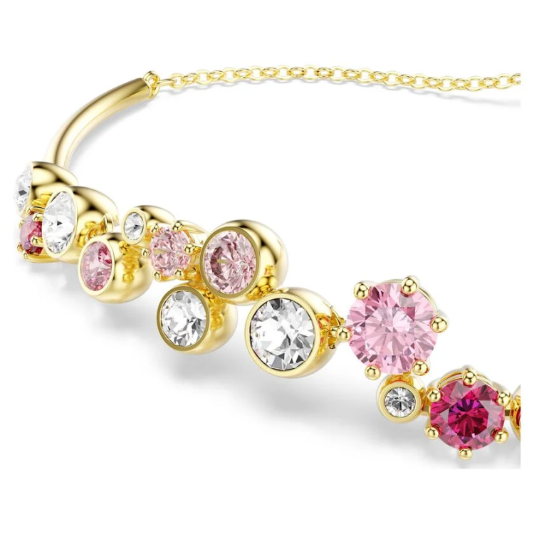 Constella bracelet Mixed cuts, Multicolored, Gold-tone plated