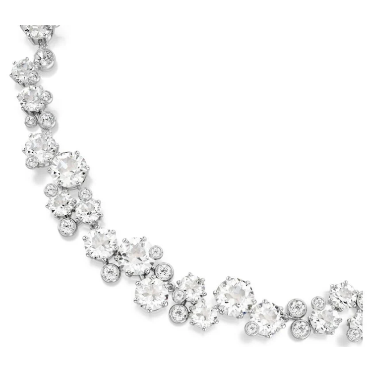 Constella necklace Round cut, White, Rhodium plated