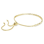 Matrix Tennis bracelet Round cut, White, Gold-tone plated