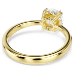 Stilla Attract cocktail ring Round cut, White, Gold-tone plated