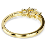 Stilla Attract ring Round cut, White, Gold-tone plated