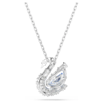 Swan pendant Mixed cuts, Swan, Blue