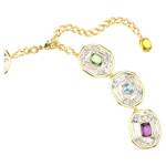 Chroma Tennis necklace Octagon cut, Multicolored, Gold-tone plated