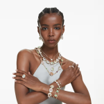 Chroma Tennis necklace Octagon cut, Multicolored, Gold-tone plated