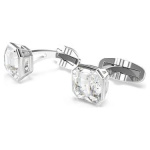 Millenia cufflinks Octagon cut, White, Rhodium plated