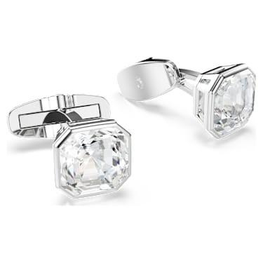 Millenia cufflinks Octagon cut, White, Rhodium plated