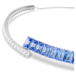 Matrix choker Mixed cuts, Blue, Rhodium plated