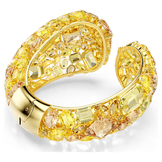Gema cuff Yellow, Gold-tone plated